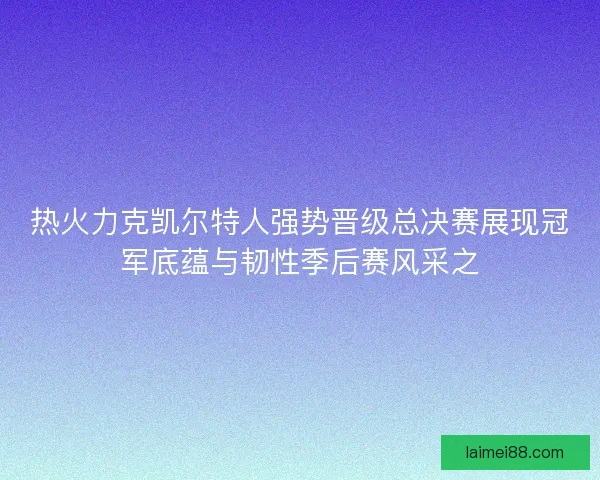 热火力克凯尔特人强势晋级总决赛展现冠军底蕴与韧性季后赛风采之