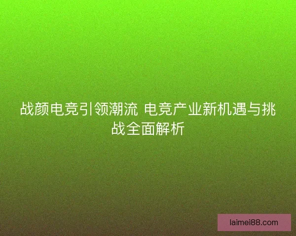 战颜电竞引领潮流 电竞产业新机遇与挑战全面解析 战颜电竞引领潮流 电竞产业新机遇与挑战全面解析